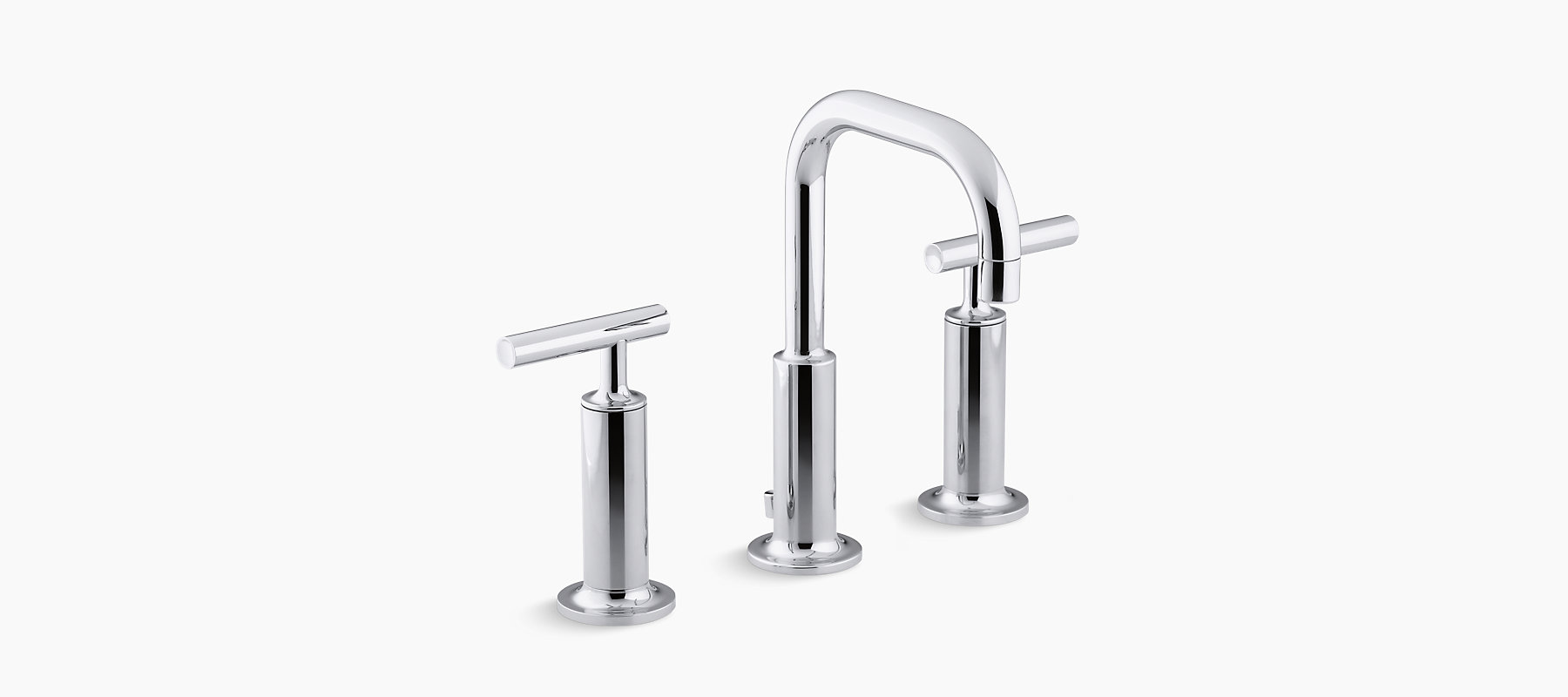 K 14407 4 Purist Widespread Sink Faucet With High Lever Handles